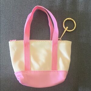 Mini Pink and Cream Tote Bag